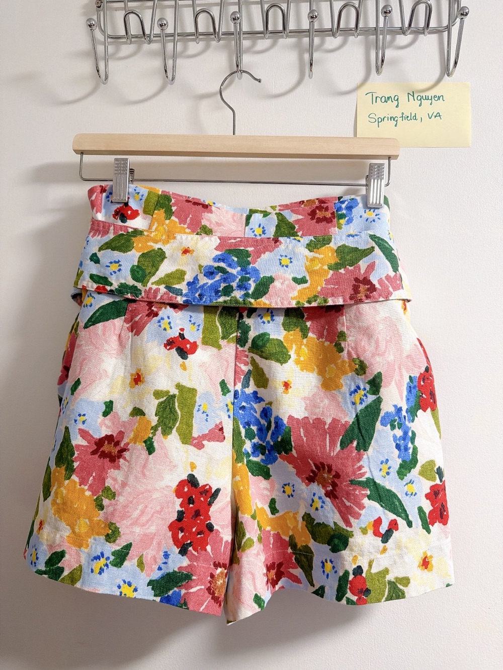 Sezane Tyson Shorts Pastel Flowers 6/38 - Picture 6 of 8